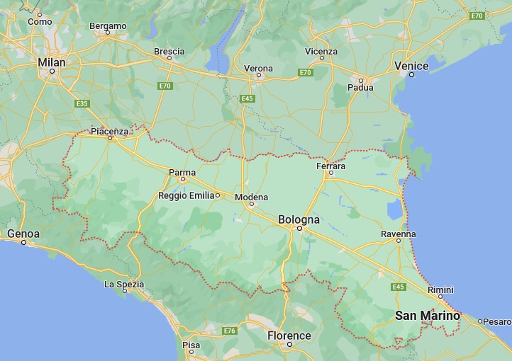 Emilia Romagna map