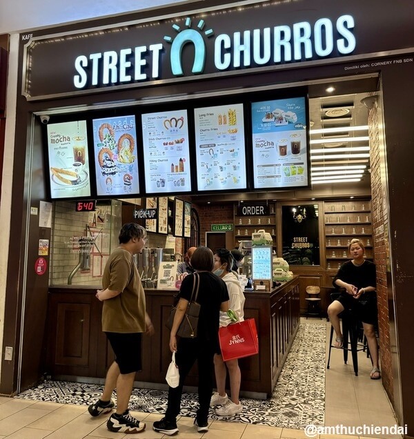 Thương hiệu Street Churros thường gặp tại các TTTM có bánh Churros rất ngon