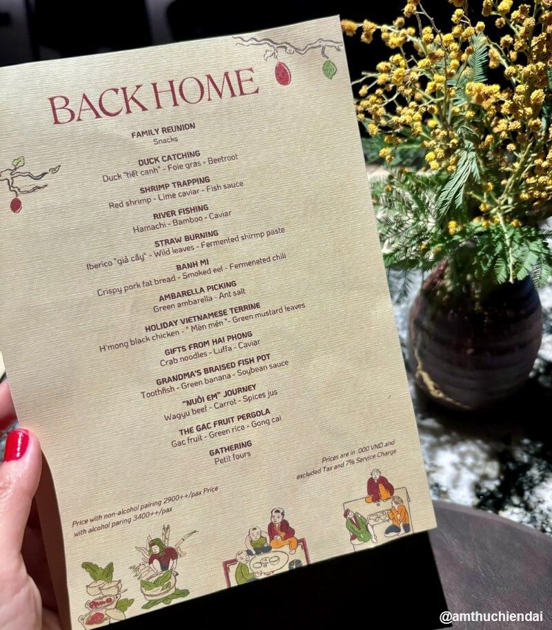 Chapter Grill - Back Home Menu