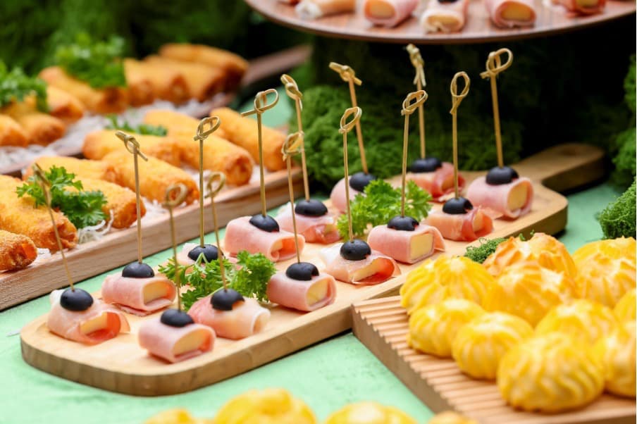 Món ăn kèm khi thưởng thức mocktail (Ảnh: DNCC)