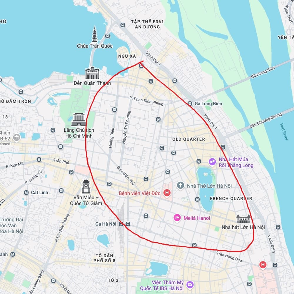 Where to stay in Hanoi - My Map
